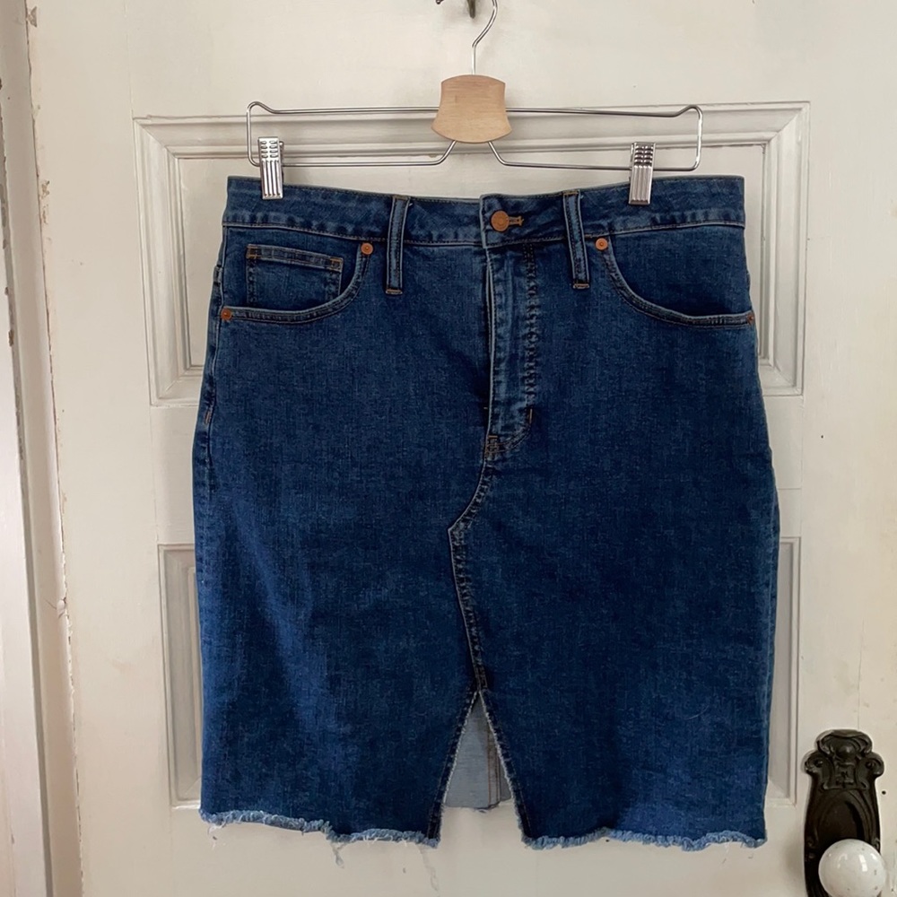 Madewell denim skirt with stretch